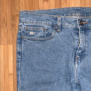 Lacoste live blue wash medium rise boyfriend jeans